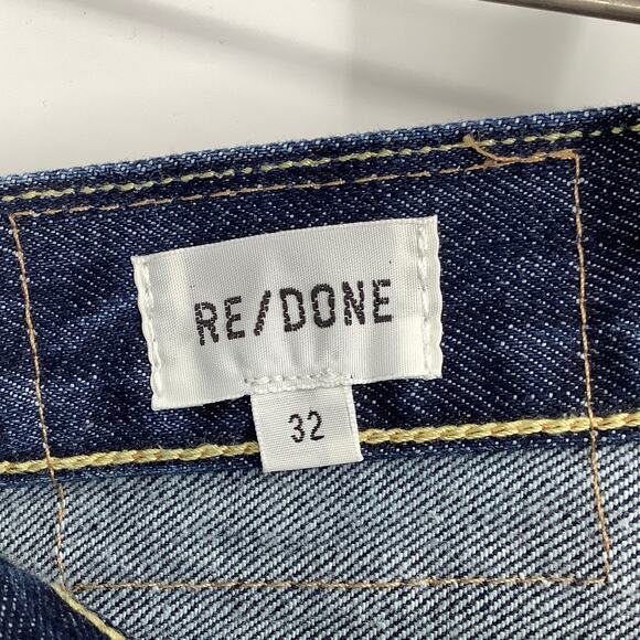 RE/DONE Size 32 Men's 50s Straight Rinse Wash $285 msrp Dark Blue Jeans G14-1 - Picture 4 of 8